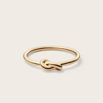 Front view of 14K yellow gold Karli Knot Ring