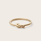 Front view of 14K yellow gold Karli Knot Ring