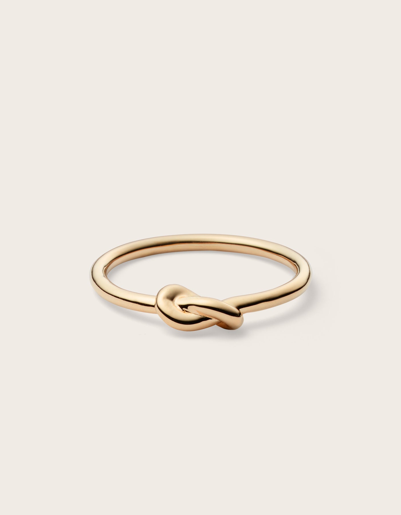 Front view of 14K yellow gold Karli Knot Ring