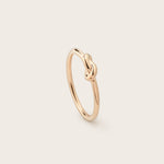 Side view of 14K yellow gold Karli Knot Ring