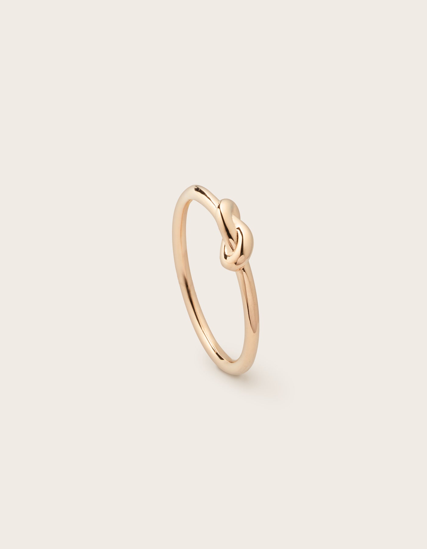 Side view of 14K yellow gold Karli Knot Ring